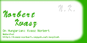 norbert kvasz business card